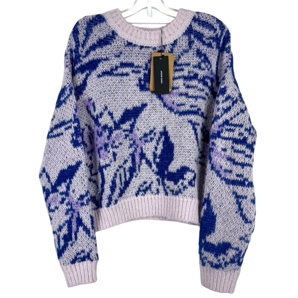 VERO MODA Lulu NEW Cozy Sweater Lavender Fog Sodalite Size L NEW With Tag